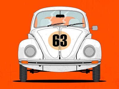 VW beetle concept art design icon icon artwork illustration