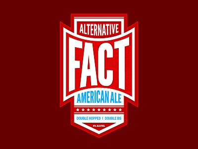 Alternative Fact American Ale home brew hops label typography
