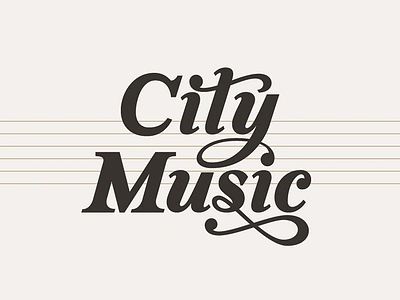 CityMusic Logo, Typography Concept branding columbus country flourish logo music nonprofit typography