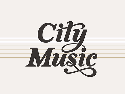 CityMusic Logo, Typography Concept branding columbus country flourish logo music nonprofit typography