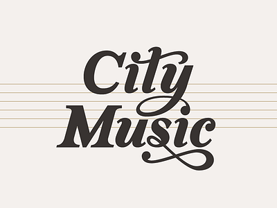 CityMusic Logo, Typography Concept