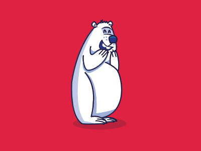 Mood. bae bears character cute illustration love mascot polar bears red silly