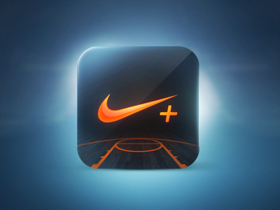 Nike+ Basketball - AppIcon app appicon art direction basketball bball design icon icone iphone nike plus swoosh