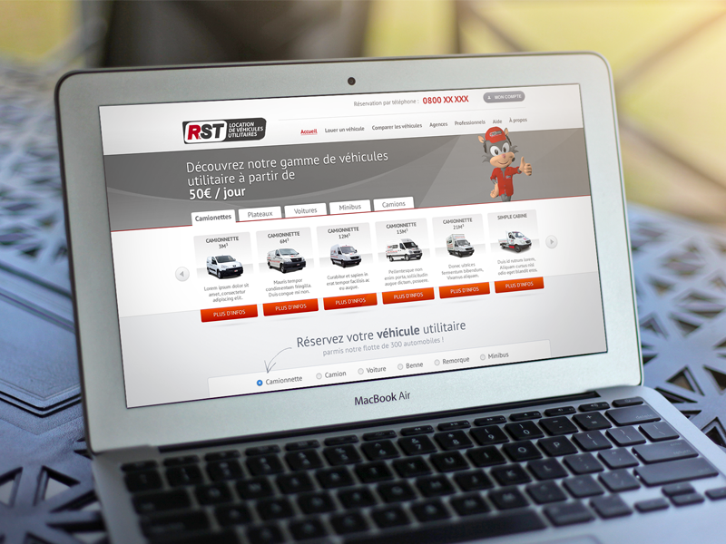RST Location redesign cars truck rent webdesign web design car trucks