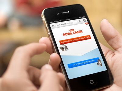 Mobile web app welcome screen