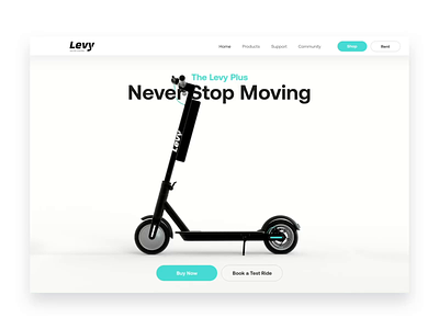🛴💨Cheeky little concept for Levy Electric animation c4d cinema4d octane scooter scooters ui website
