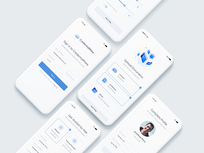 Mobile Onboarding | CredentialMate ai compliance documents hyped machine learning maritime mobile mobile design mobile ui onboarding onboarding ui