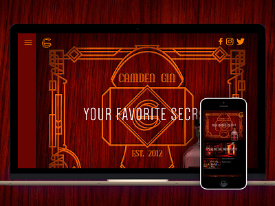 Camden Gin Website branding design ux web