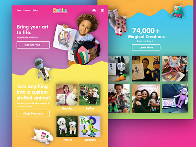 Stuffed Animal Landing Page design landing page web