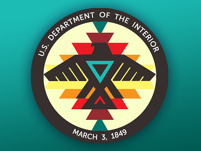 Logo for the US Department of the Interior branding design logo