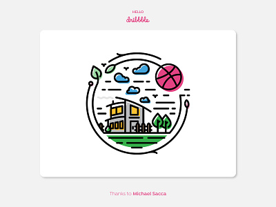 Hello Dribbble ! debut debutshot design environment hello dribble hellodribbble icon illustration vector