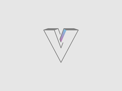 v logo