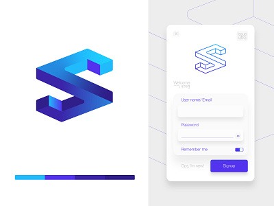 Isometric s logo blue flip gradient illustration isometric isometric design letter logo logo design logo for sale logodesign logoforsale reflect s ui ui design uidesign ux uxdesign vector