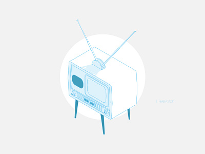 Television design icon illustration isometric isometric art isometric design isometric illustration isometry line shadow television tv vector vintage vintage design vintage icon