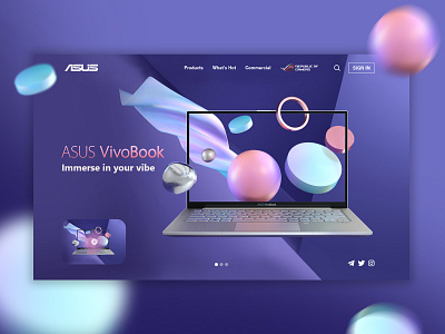 Asus 1.0 design landing page ui web