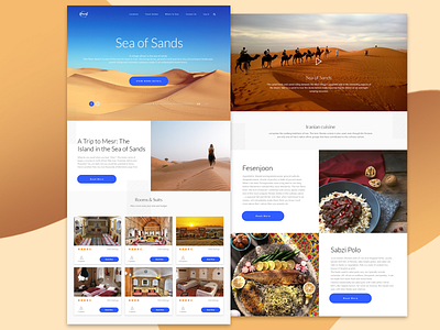 Travel landing page design landing page ui web