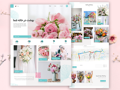 flower shop design landing page ui web