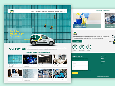 Facilities Management design landing page ui ux