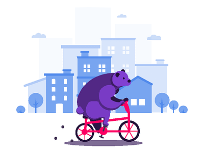 Bear on bike