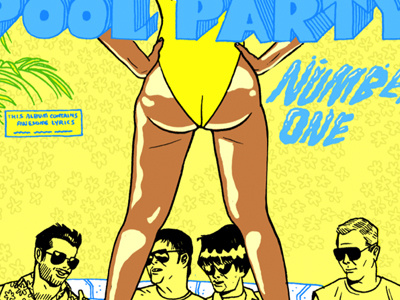 Pool Party album art brian butler butt typography yellow