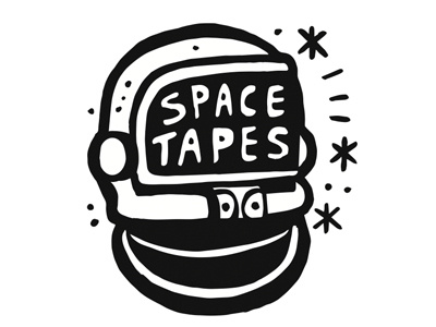 Space Tapes Logo astronaut brian butler logo space