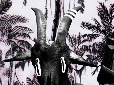 Human Size Giants black metal brian butler brian1986 collage goat illustration rock n roll tropical