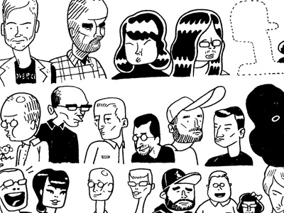 I Met Some Comic People caricature comic illustration portrait sketchbook spx