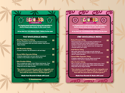 Babinka Wholesale Menu baked cannabis culture edibles graphic design menu promotion