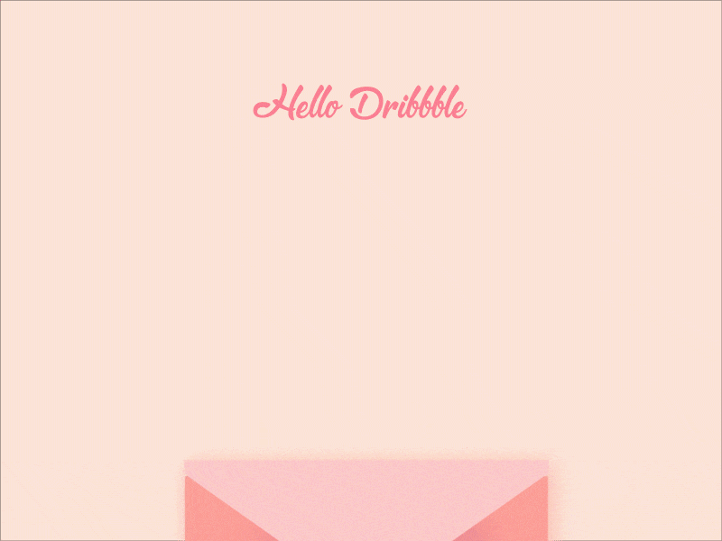 Hello Dribbble ! debut envelope motion shot