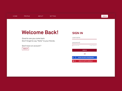 Daily UI/UX challenge login sign in ui uiux ux webdesign website