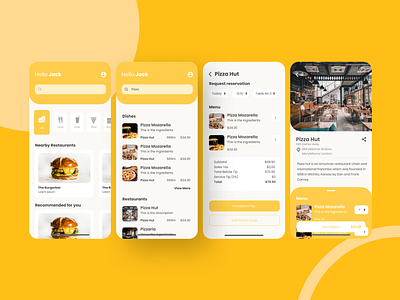 Food App app interface mobile mobileapp ui uiux ux