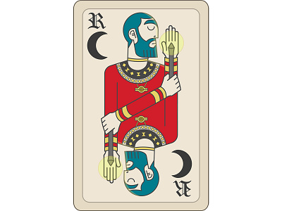Playing Card 2d card flat illustra playing symmetric symmetrical