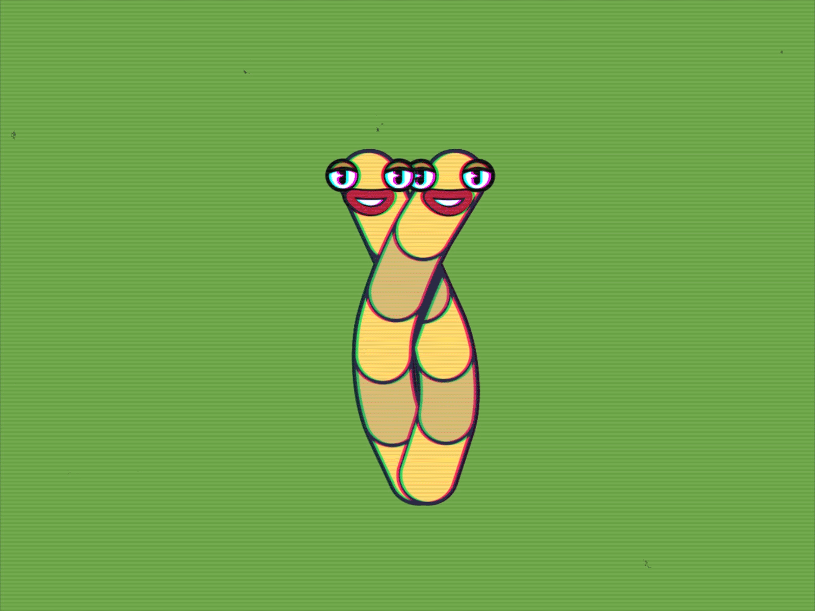 Dancing Worms 2d 2danimation 30s after effect animaton cutout dance dancing gif loop old traditional worms