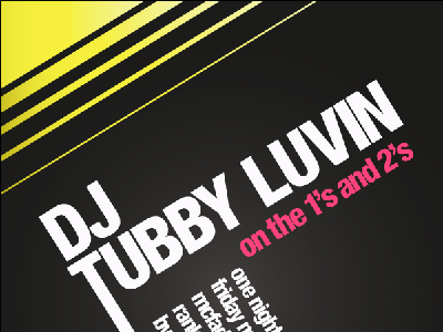 Flyer for DJ Tubby Luvin