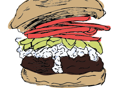 more diner line art burger delicious diner food handmade illustration line art