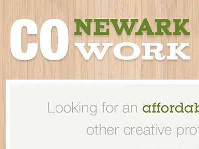 Newark CoWork Final branding business clean cowork green minimalist texture white wood