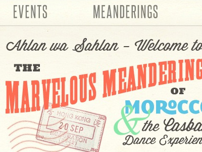 Marvelous Meanderings type typography vintage
