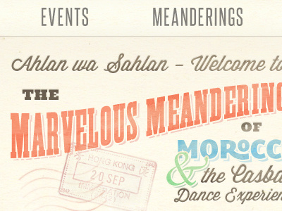 Marvelous Meanderings retro stylization textured typography vintage