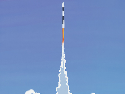 Take off andy carter digital illustration editorial editorial illustration future illustration iss launch leedsillustrator minimal minimal illustration rocket space space station spacex