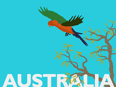 Australia birds digital illustration editorial editorial illustration illustration travel typography