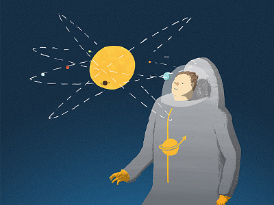 Spaceman characters characters design conceptual design digital illustration editorial editorial illustration illustration solar system space space travel spaceman