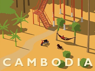 Cambodia cambodia chill digital illustration editorial editorial illustration illustration relax travel travel agency travel illustration