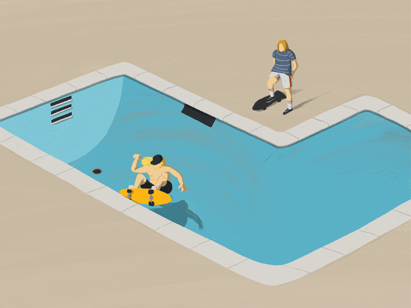 36 Days of Type - Lords of Dogtown oldschool lords of downtown skateboarding film illustration movie film characters design minimal illustration characters minimal design conceptual editorial illustration editorial illustration digital illustration
