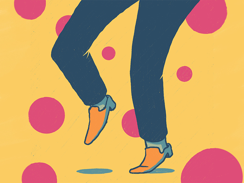 Dancin Legs events music smart fancy dancer dancing minimal illustration minimal design editorial illustration editorial illustration digital illustration