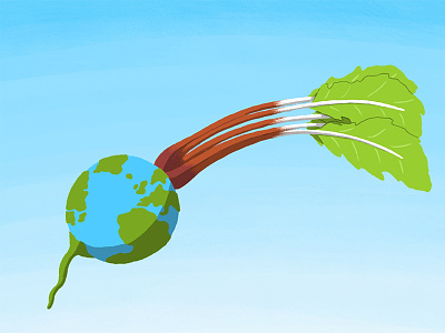 What if the Earth went vegan? climate climatechange conceptual design digital illustration earth editorial editorial illustration illustration minimal minimal illustration veganism