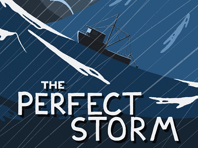 Perfect Storm characters design digital illustration editorial editorial illustration film film poster filmposter hand drawn type handlettering illustrated type illustration leedsillustrator minimal movie movieillustration perfect storm