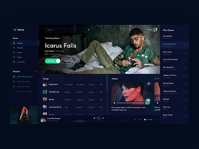 Music App Challenge - Dark mode desgin fashion graphicdesign inteface kaixapham typography ui ui ux design vietnam webdesign