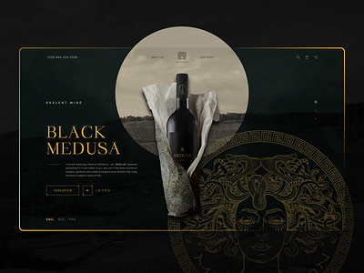Wine - Black Medusa creative desgin fashion graphicdesign inteface kaixapham logo music typography ui ui ux design uiux webdesign wine