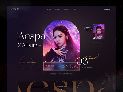 Aespa - Comeback Album 2021 aespa creative desgin fashion graphicdesign inteface kaixapham typography ui ui ux design uiux webdesign
