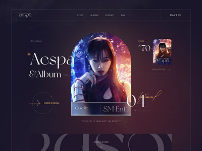 Aespa - Comeback Album 2021 - Giselle aespa creativie desgin fashion girl gradient graphicdesign inteface kaixapham korean landingpage music trending typography ui ui ux design uiux vietnam webdesign